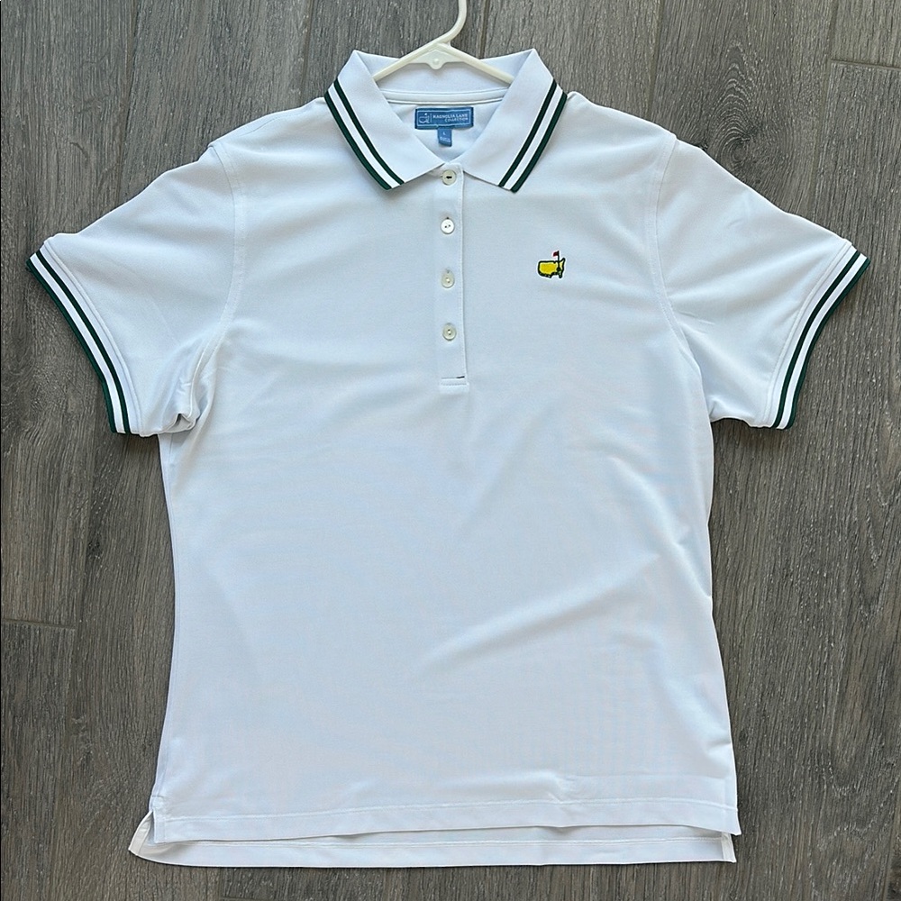White Polo Shirt with Embroidered Logo